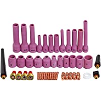TIG lente de gas Coronilla Cuerpo Tamaño surtido Kit Ajuste SR WP 9 20 25 TIG Antorcha de soldadura 46piezas